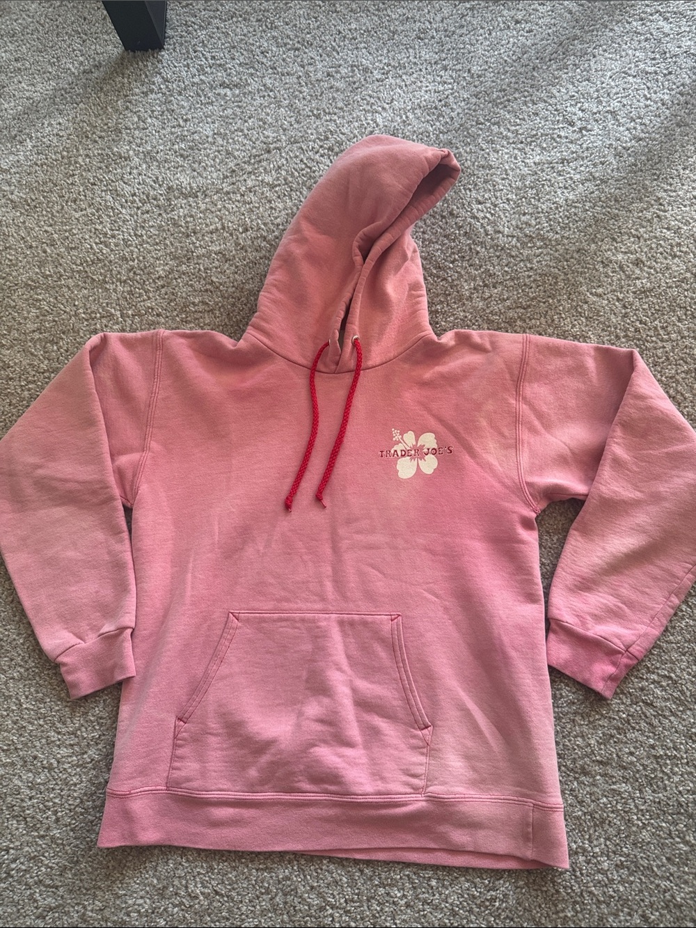 Trader Joe’s Employee Pink Hibiscus Pullover Hoodie